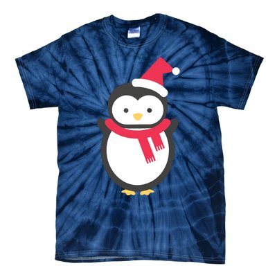 Merry Christmas Penguin Tie-Dye T-Shirt