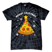 Merry Crustmas Pizza Christmas Tree Xmas Gifts Long Sleeve Tie-Dye T-Shirt