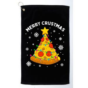 Merry Crustmas Pizza Christmas Tree Xmas Gifts Long Sleeve Platinum Collection Golf Towel