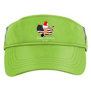 Merry Christmas President Trump Santa Hat America Flag Adult Drive Performance Visor