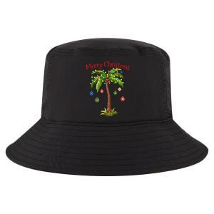 Merry Christmas Palm Tree Light Hawaiian Tropical Christmas  Cool Comfort Performance Bucket Hat