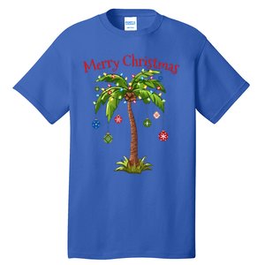 Merry Christmas Palm Tree Light Hawaiian Tropical Christmas  Tall T-Shirt