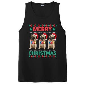 Merry Christmas Pug Puppy Cute Xmas Pug Lover Funny Gift PosiCharge Competitor Tank