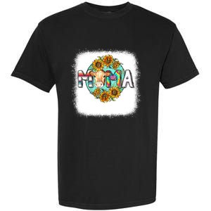 Mama Cow Print Sunflower For Mother's Day Cow Lovers Garment-Dyed Heavyweight T-Shirt