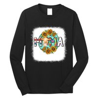 Mama Cow Print Sunflower For Mother's Day Cow Lovers Long Sleeve Shirt