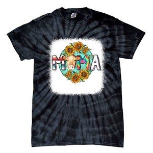 Mama Cow Print Sunflower For Mother's Day Cow Lovers Tie-Dye T-Shirt