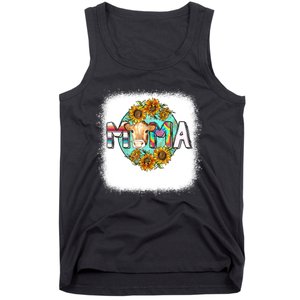 Mama Cow Print Sunflower For Mother's Day Cow Lovers Tank Top