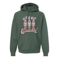 Merry Christmas Pink Nutcrackers Lets Get Crackin' Premium Hoodie