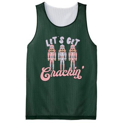 Merry Christmas Pink Nutcrackers Lets Get Crackin' Mesh Reversible Basketball Jersey Tank