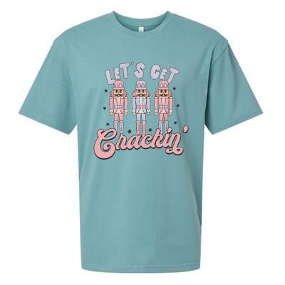 Merry Christmas Pink Nutcrackers Lets Get Crackin' Sueded Cloud Jersey T-Shirt