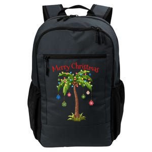 Merry Christmas Palm Tree Light Hawaiian Tropical Christmas Gift Daily Commute Backpack