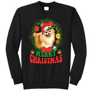 Merry Christmas Pomeranian Santa Dog Lover Ugly Sweater Xmas Sweatshirt