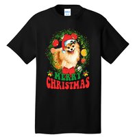 Merry Christmas Pomeranian Santa Dog Lover Ugly Sweater Xmas Tall T-Shirt