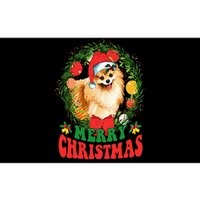 Merry Christmas Pomeranian Santa Dog Lover Ugly Sweater Xmas Bumper Sticker