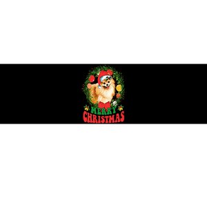 Merry Christmas Pomeranian Santa Dog Lover Ugly Sweater Xmas Bumper Sticker