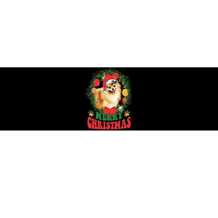 Merry Christmas Pomeranian Santa Dog Lover Ugly Sweater Xmas Bumper Sticker