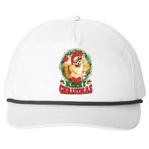 Merry Christmas Pomeranian Santa Dog Lover Ugly Sweater Xmas Snapback Five-Panel Rope Hat