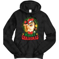 Merry Christmas Pomeranian Santa Dog Lover Ugly Sweater Xmas Tie Dye Hoodie