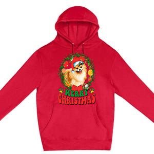 Merry Christmas Pomeranian Santa Dog Lover Ugly Sweater Xmas Premium Pullover Hoodie