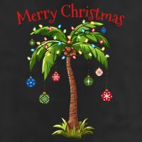 Merry Christmas Palm Tree Light Hawaiian Tropical Christmas Cool Comfort Performance Bucket Hat