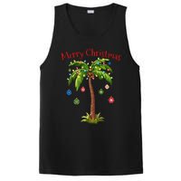 Merry Christmas Palm Tree Light Hawaiian Tropical Christmas PosiCharge Competitor Tank