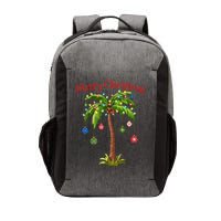 Merry Christmas Palm Tree Light Hawaiian Tropical Christmas Vector Backpack