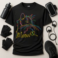 Meow Colorful Pet Cat Cute Performance Shirt