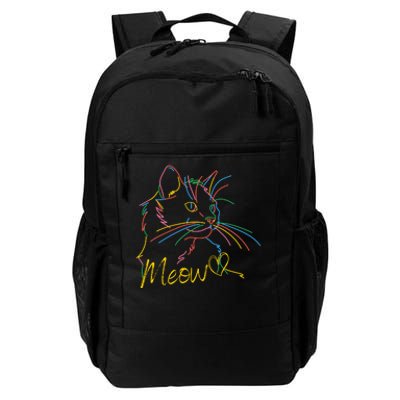 Meow Colorful Pet Cat Cute Daily Commute Backpack