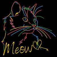Meow Colorful Pet Cat Cute Baby Bodysuit