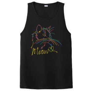 Meow Colorful Pet Cat Cute PosiCharge Competitor Tank