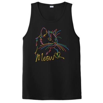 Meow Colorful Pet Cat Cute PosiCharge Competitor Tank