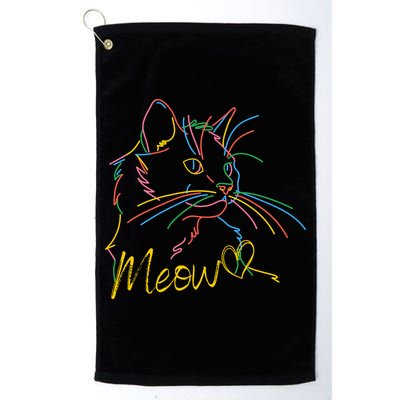 Meow Colorful Pet Cat Cute Golf Towel