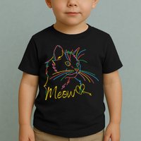 Meow Colorful Pet Cat Cute Toddler T-Shirt