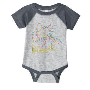 Meow Colorful Pet Cat Cute Infant Baby Jersey Bodysuit