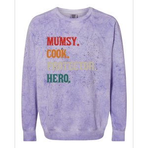 Mumsy Cook Protector Hero Mom Mama Chef Cooker Profession Gift Colorblast Crewneck Sweatshirt