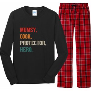 Mumsy Cook Protector Hero Mom Mama Chef Cooker Profession Gift Long Sleeve Pajama Set