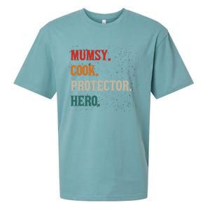 Mumsy Cook Protector Hero Mom Mama Chef Cooker Profession Gift Sueded Cloud Jersey T-Shirt