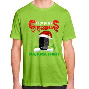 My Christmas Pajama Cute Xmas Lights Santa Hockey Player Gift Adult ChromaSoft Performance T-Shirt