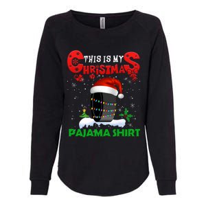 My Christmas Pajama Cute Xmas Lights Santa Hockey Player Gift Womens California Wash Sweatshirt