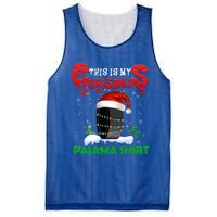 My Christmas Pajama Cute Xmas Lights Santa Hockey Player Gift Mesh Reversible Basketball Jersey Tank