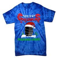 My Christmas Pajama Cute Xmas Lights Santa Hockey Player Gift Tie-Dye T-Shirt