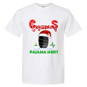 My Christmas Pajama Cute Xmas Lights Santa Hockey Player Gift Garment-Dyed Heavyweight T-Shirt