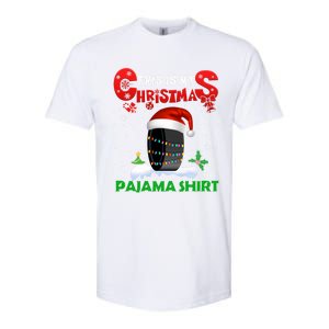 My Christmas Pajama Cute Xmas Lights Santa Hockey Player Gift Softstyle CVC T-Shirt