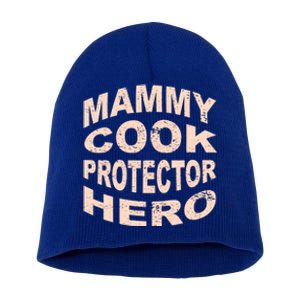 Mammy Cook Protector Hero Mom Profession Superhero Chef Gift Short Acrylic Beanie