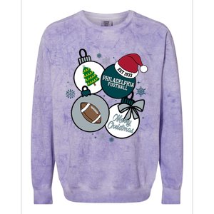 Merry Christmas Philadelphia Football Est 1933 Colorblast Crewneck Sweatshirt