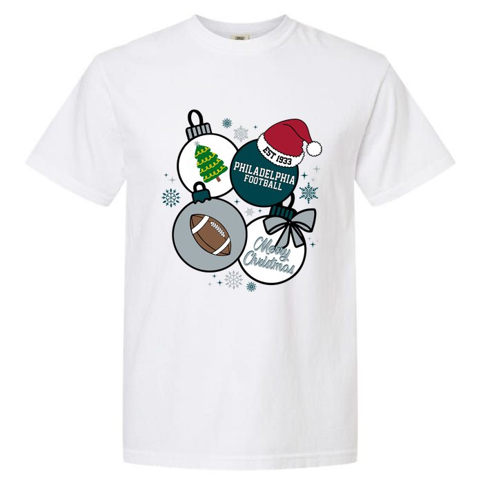 Merry Christmas Philadelphia Football Est 1933 Garment-Dyed Heavyweight T-Shirt