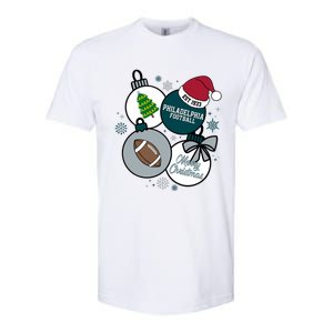 Merry Christmas Philadelphia Football Est 1933 Softstyle CVC T-Shirt