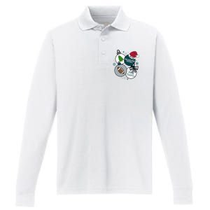 Merry Christmas Philadelphia Football Est 1933 Performance Long Sleeve Polo