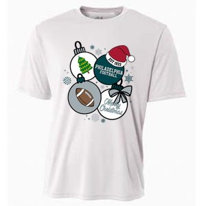 Merry Christmas Philadelphia Football Est 1933 Cooling Performance Crew T-Shirt