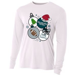 Merry Christmas Philadelphia Football Est 1933 Cooling Performance Long Sleeve Crew